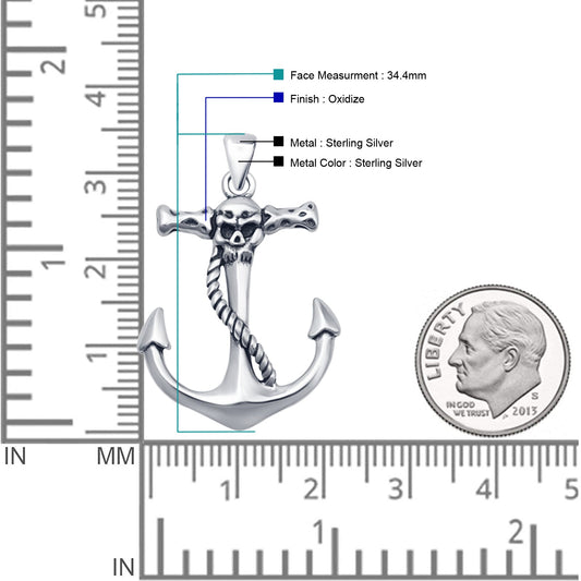 Anchor & Skull Pendant