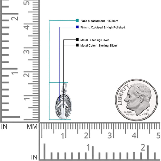 Oval Virgin Mary Pendant