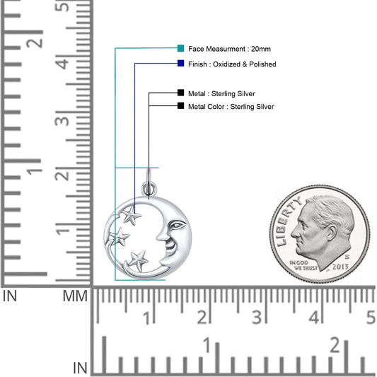 Celestial Moon Star Pendant