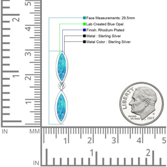 Oxidized Marquise Dangle Pendant