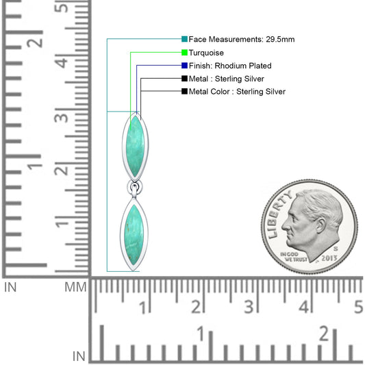 Oxidized Marquise Dangle Pendant