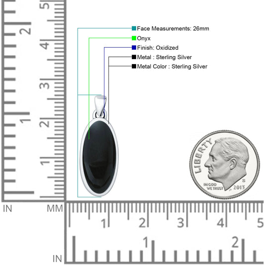 Oxidized Solitaire Pendant