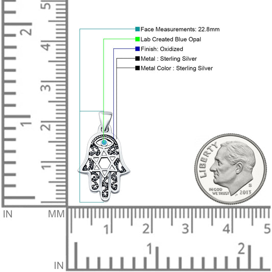 Hamsa & Star Of David Pendant