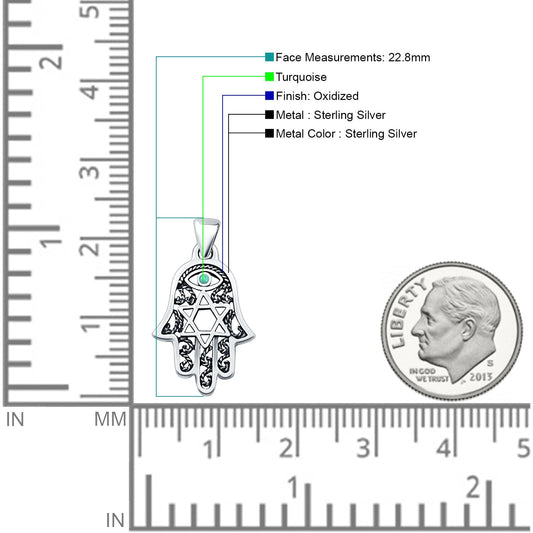 Hamsa & Star Of David Pendant