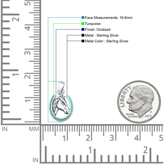 Horse & Horseshoe Pendant