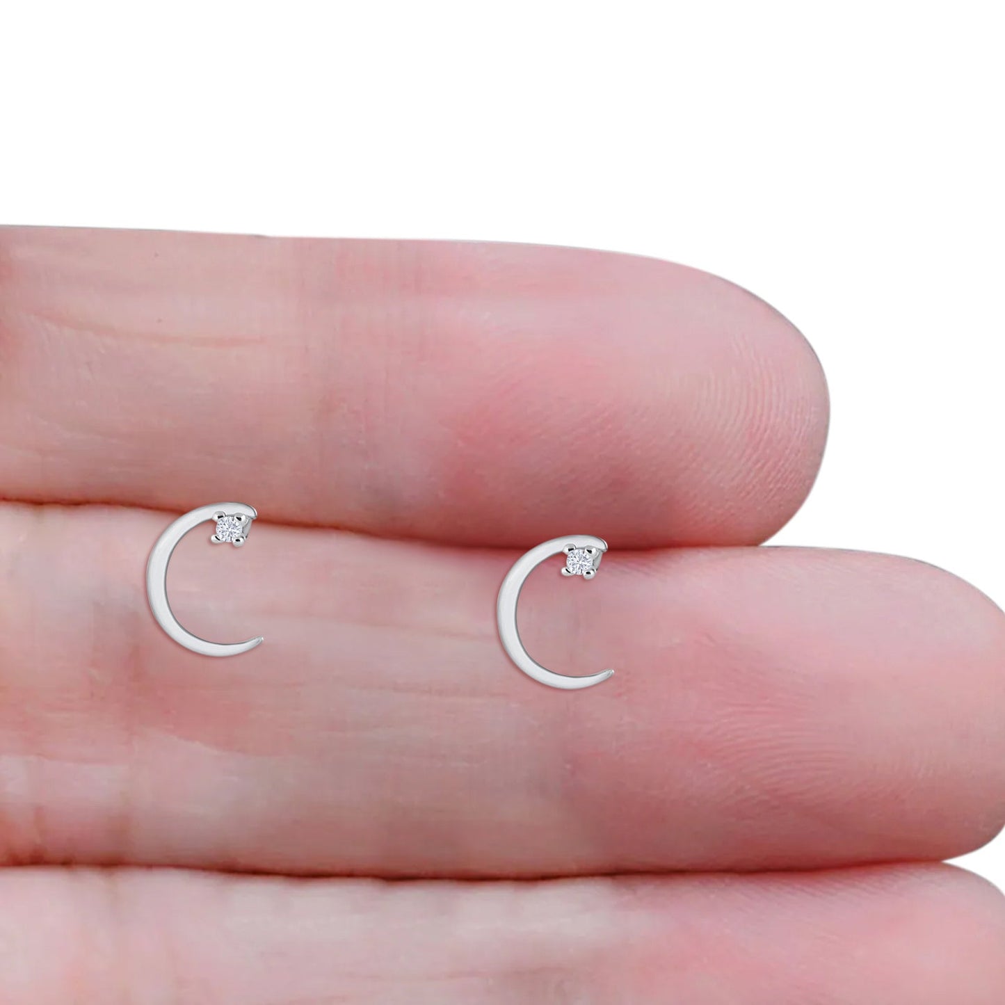 Moon Stud Earring