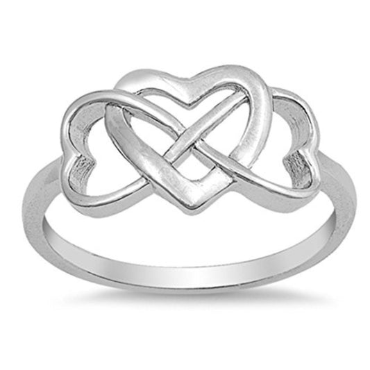 Infinity Heart Ring Band