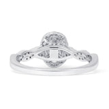 Infinity Twisted 0.35ct Diamond Oval Engagement Ring 14K Gold