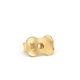14K Yellow Gold Solid Round Post Studs Earring for Women and Girls 6mm