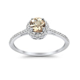 10K Gold 0.95ct Round Art Deco G SI Diamond Engagement Wedding Ring