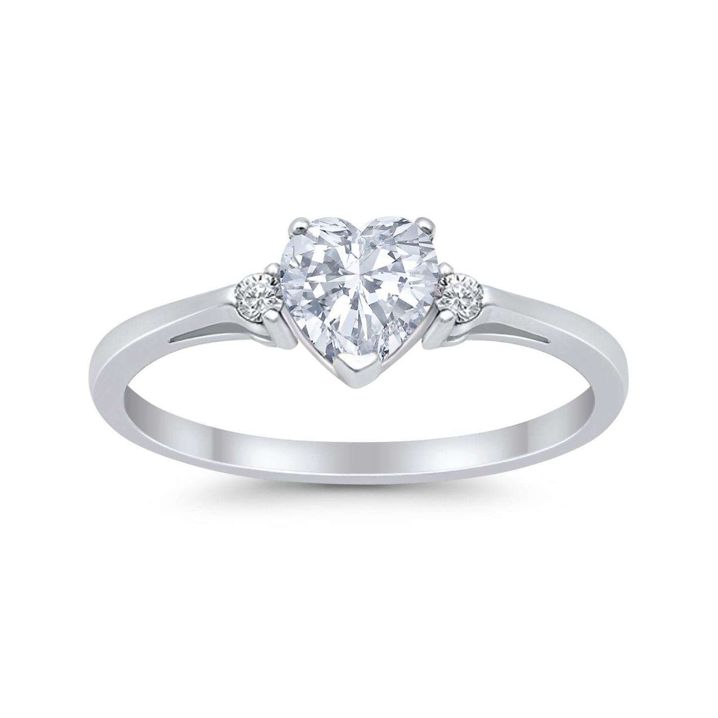 Heart Promise Simulated CZ Wedding Engagement Ring