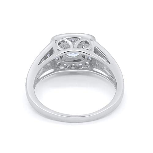 Solitaire Oxidized Design Fashion Ring Simulated CZ