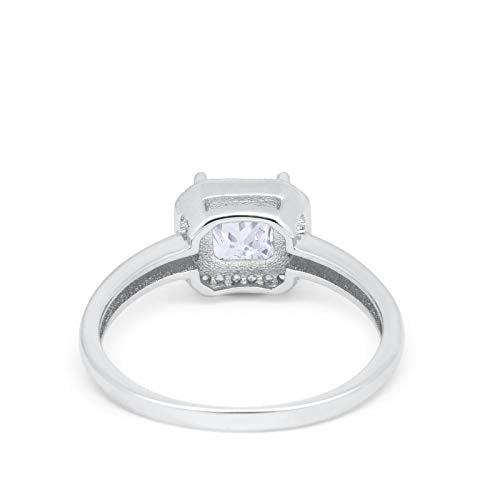 Princess Cut Simulated CZ Wedding Ring