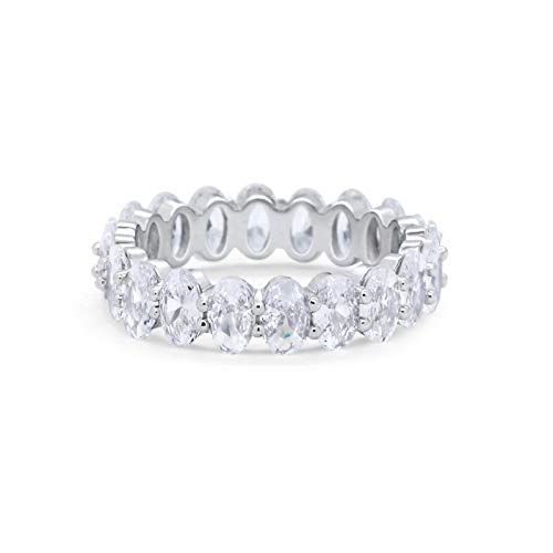 Full Eternity Ring Oval Simulated Cubic Zirconia