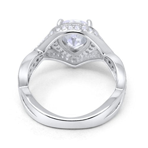 Teardrop Engagement Bridal Ring Simulated CZ