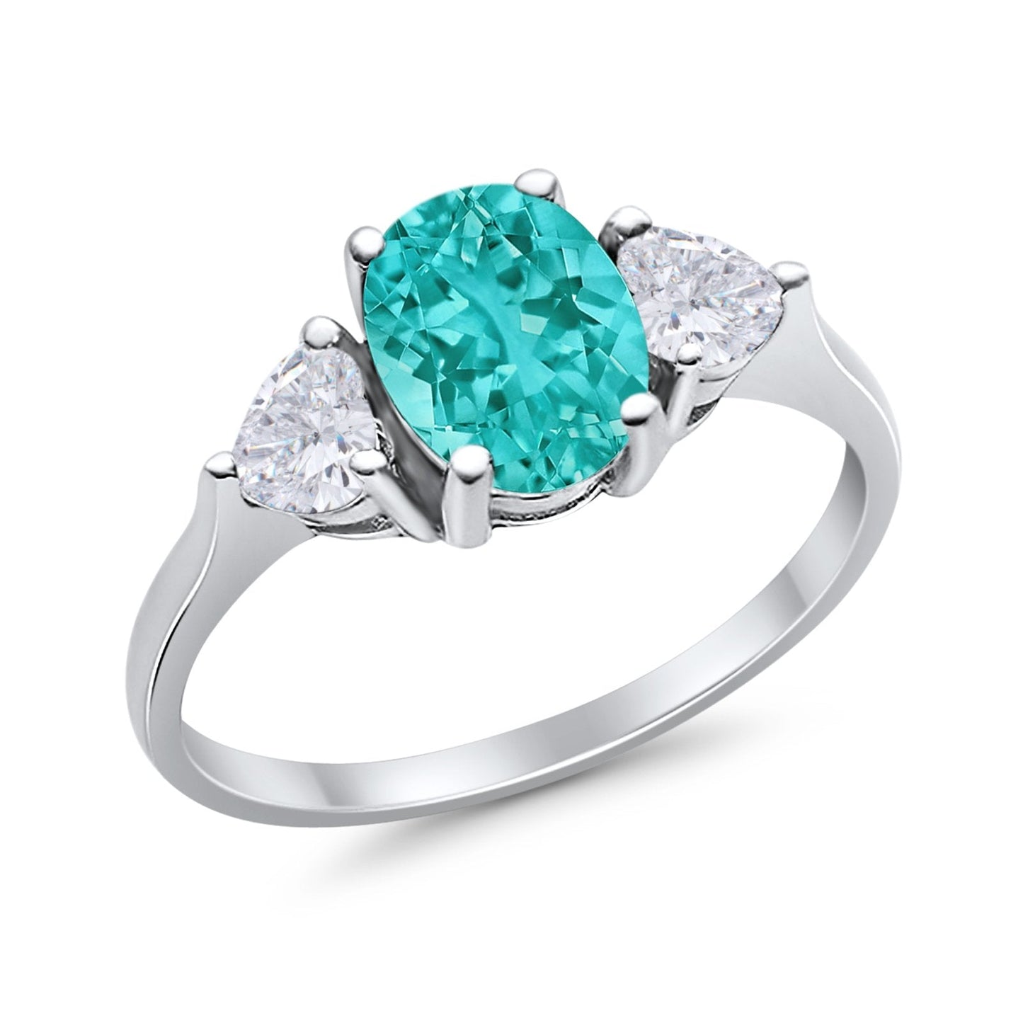 Fashion Promise Simulated Paraiba Tourmaline CZ Ring