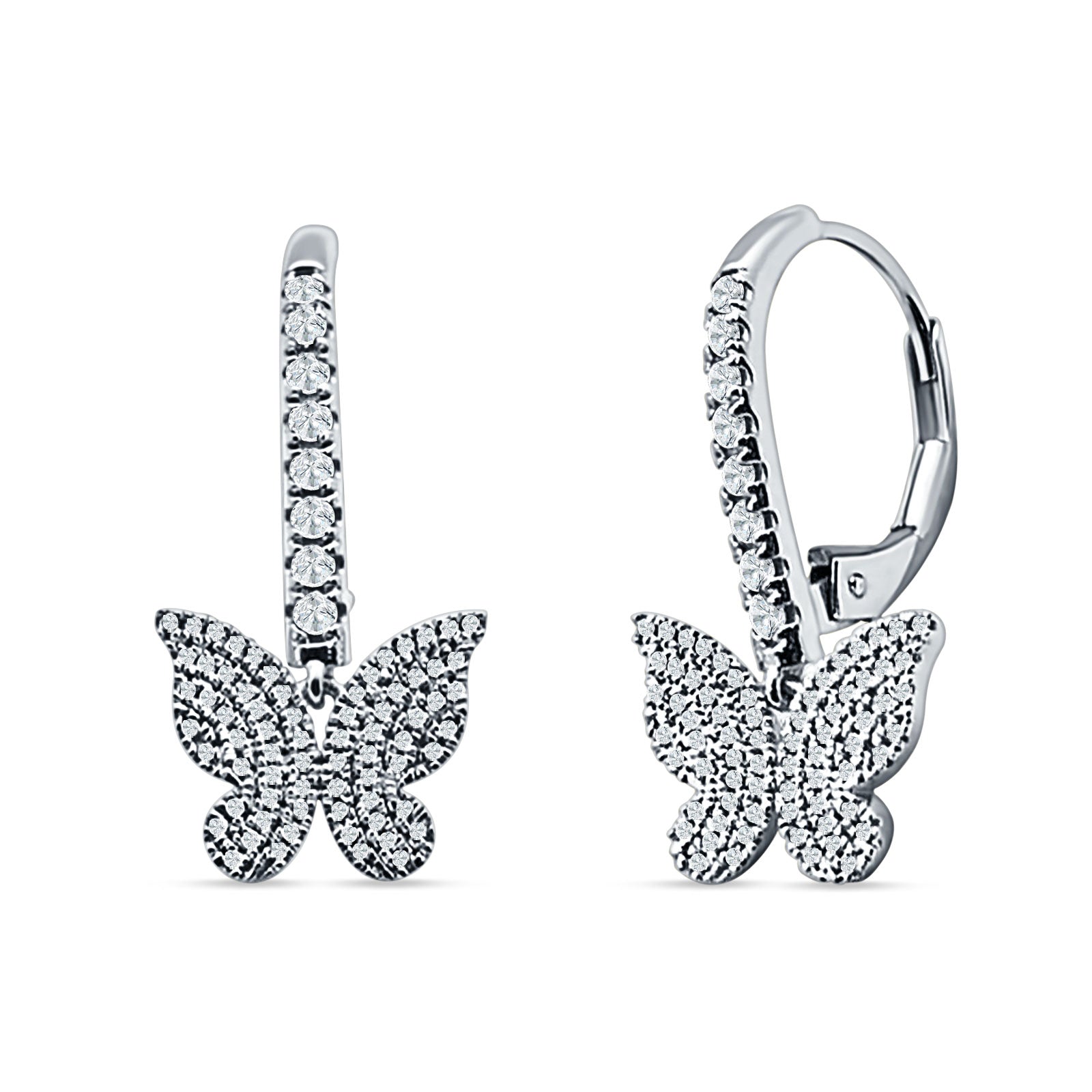 Butterfly Hoop Earrings