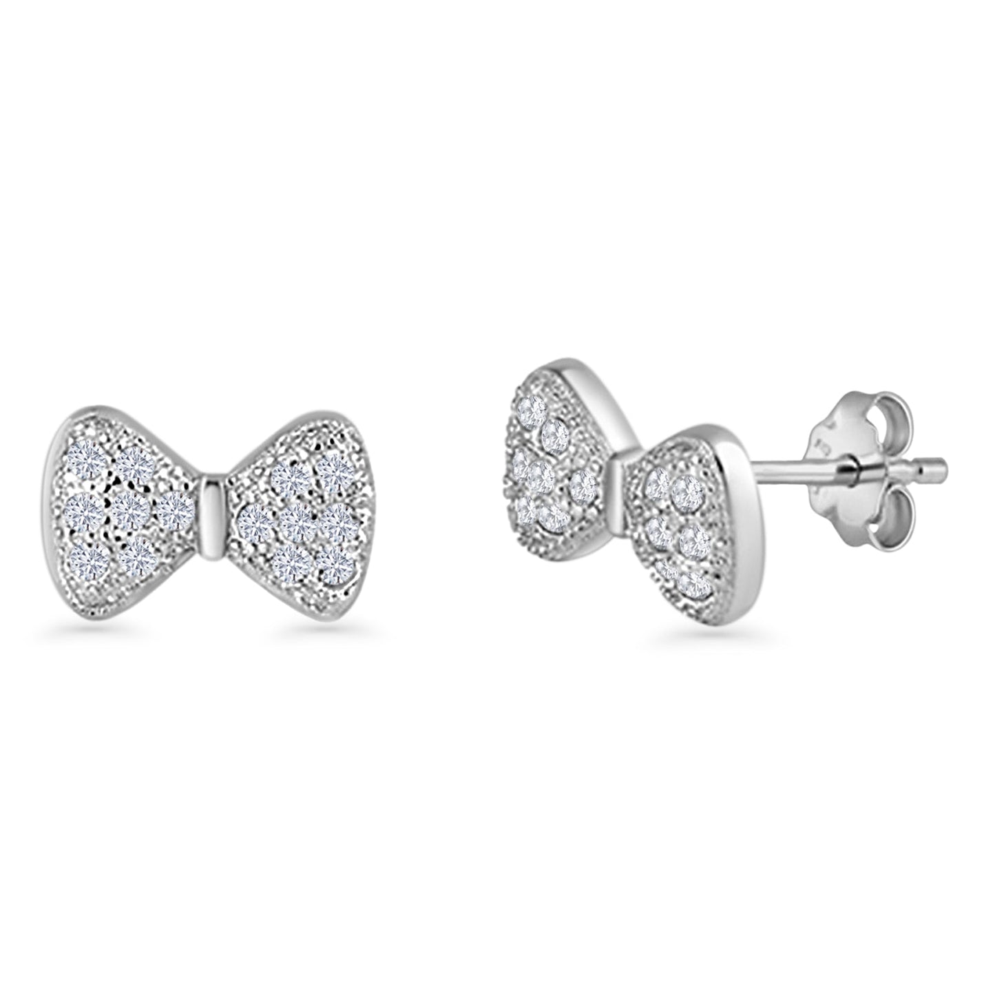 Ribbon Bow Stud Earrings