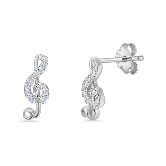 Music Note Stud Earrings