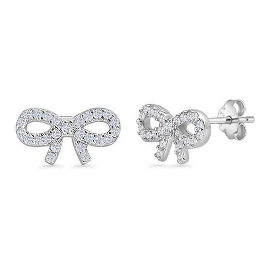 Ribbon Stud Earring