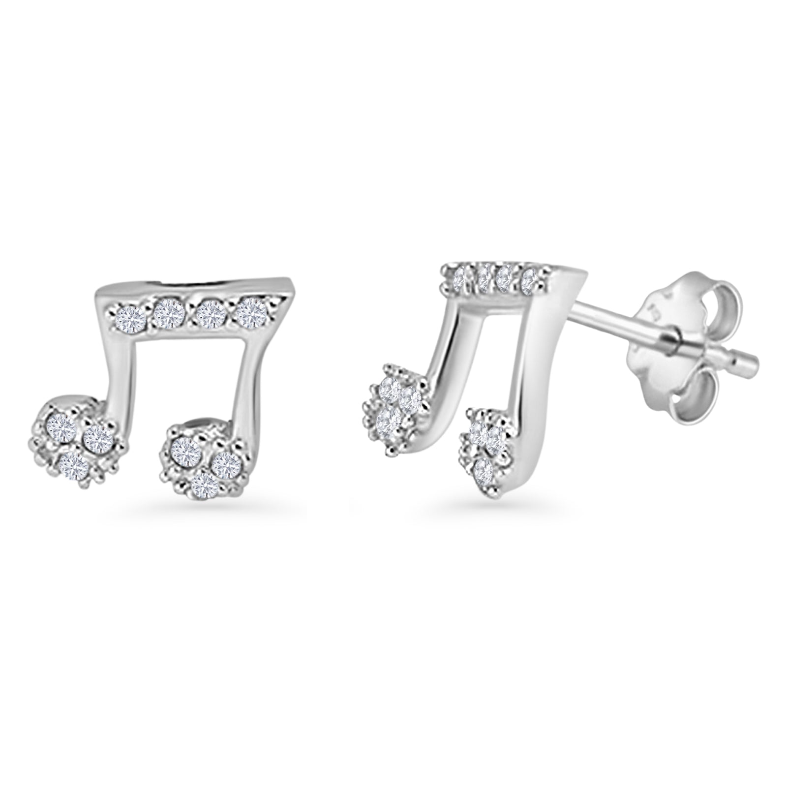 Music Note Stud Earring