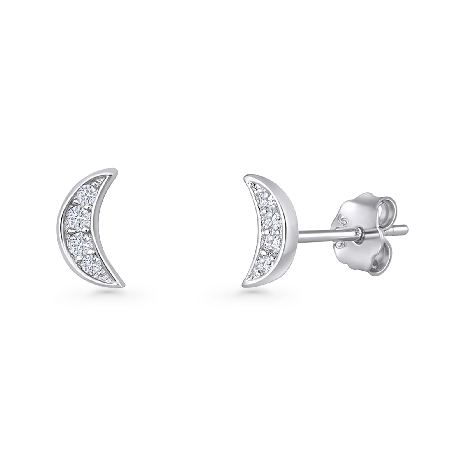 Half Moon Stud Earring