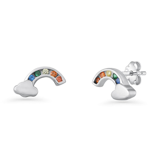 Rainbow Cloud Stud Earring