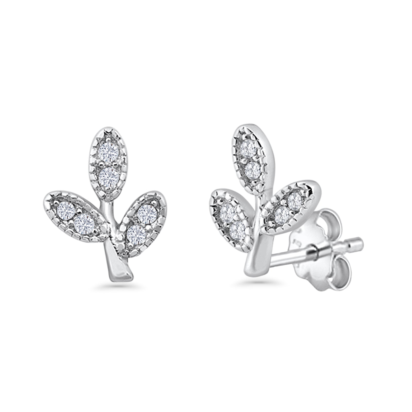 Branch Leaves Stud Earring