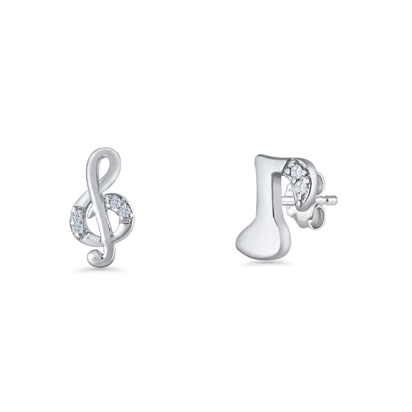 Music Notes Stud Earrings