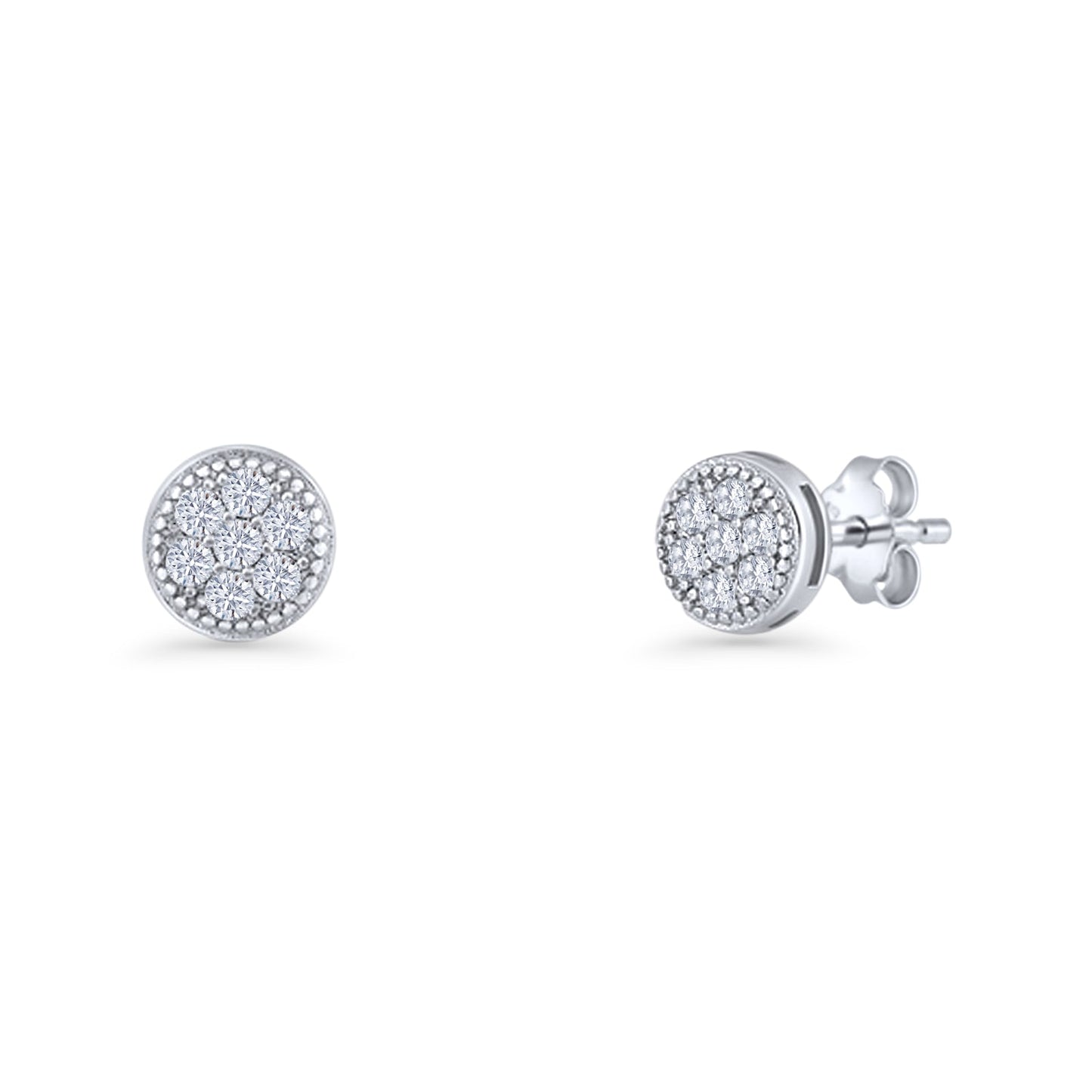 Round Stud Earrings