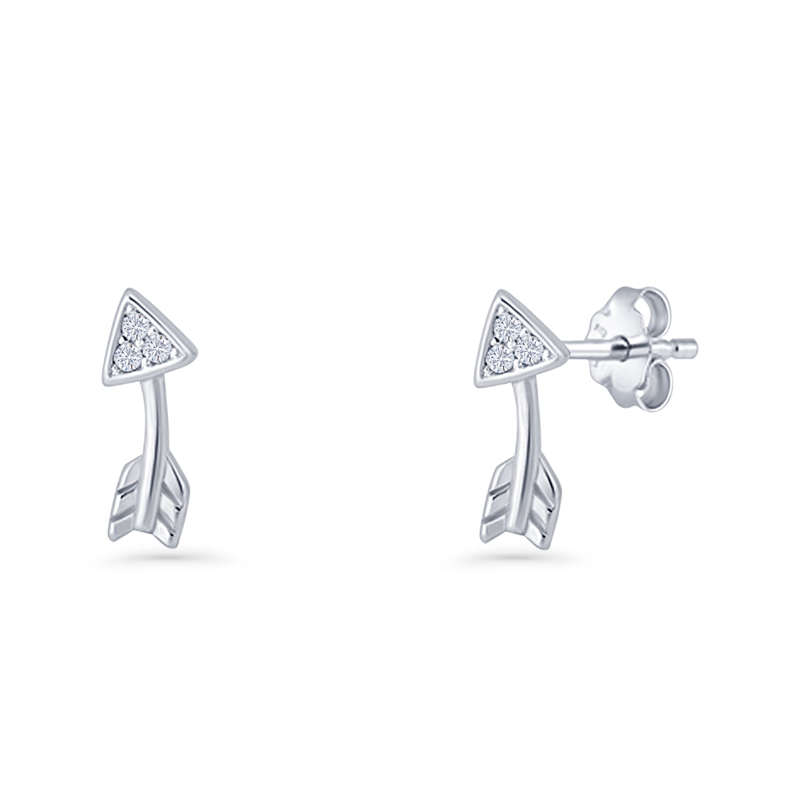 Curved Arrow Stud Earrings