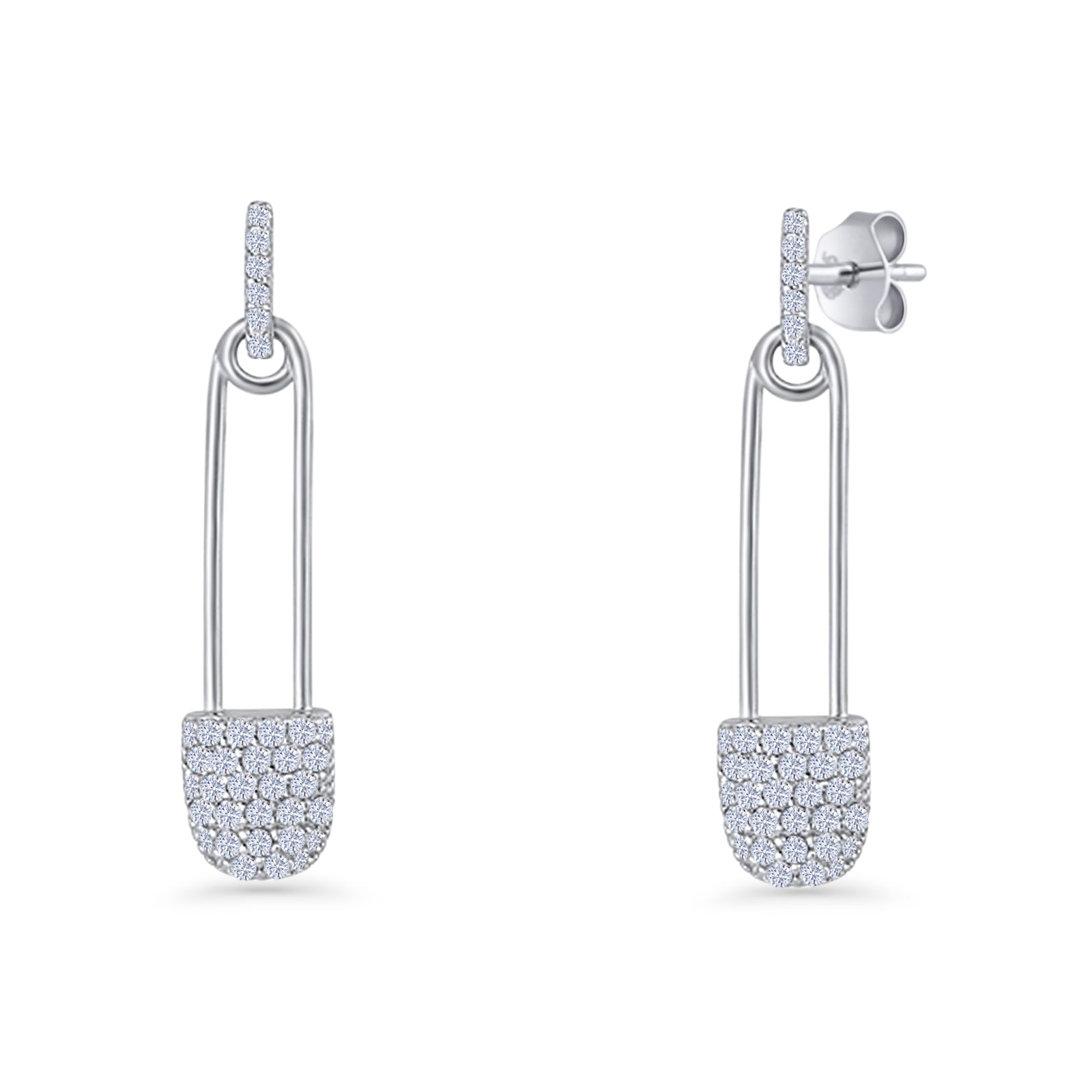 Safety Pin Stud Earrings