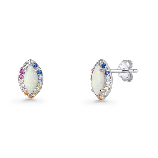 Marquise Solitaire Stud Earrings