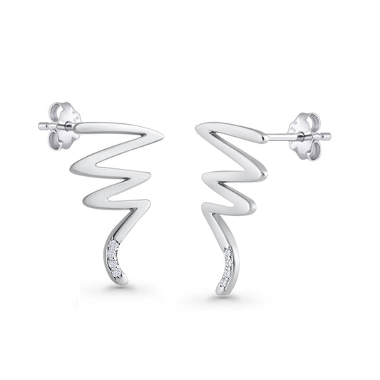 Zig Zag Stud Earrings