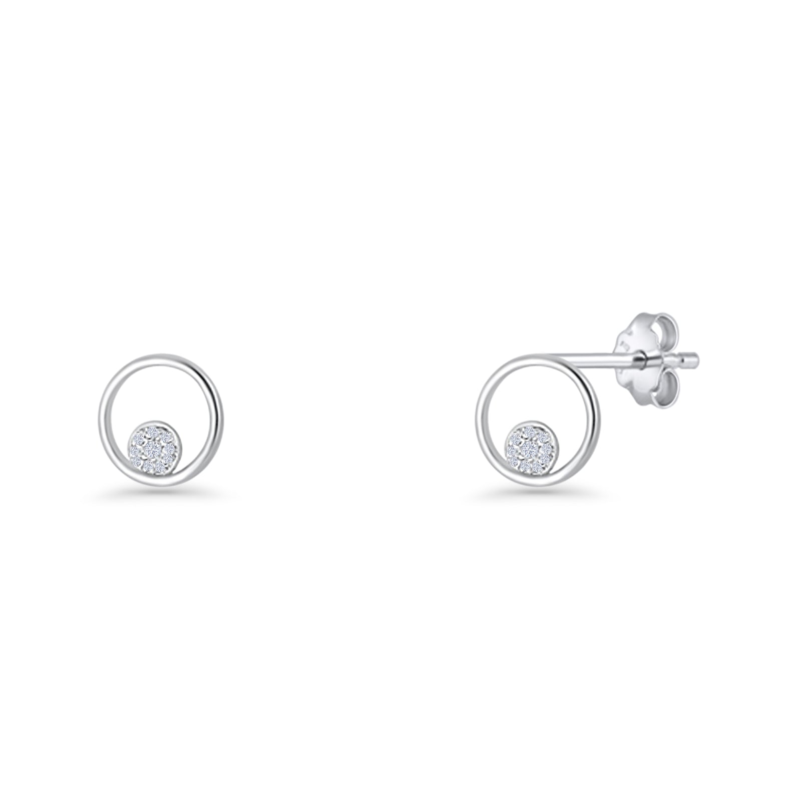 Cluster CZ Stud Earrings