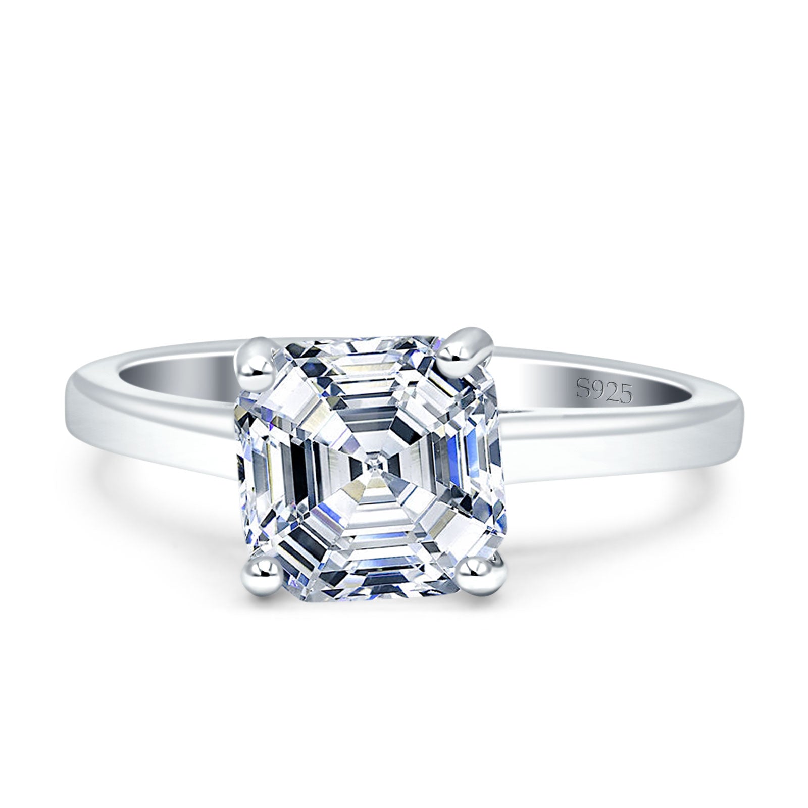 Asscher Cut Solitaire Ring