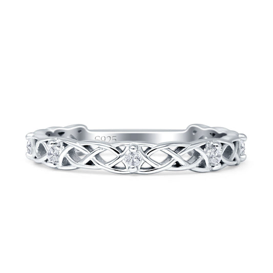 Celtic Style Intertwisted Trinity Wedding Band