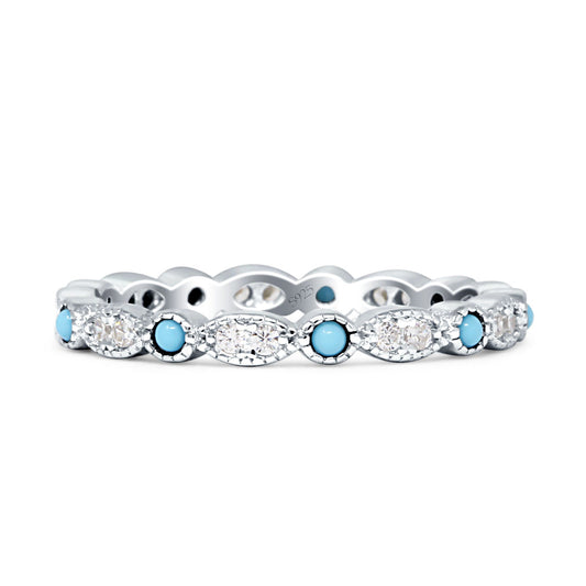 Full Eternity Stackable Band 2.6mm Tarquise Cubic Zirconia