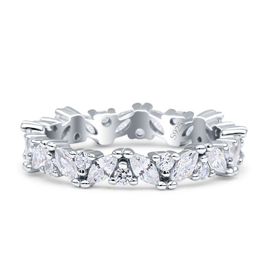 Full Eternity Cubic Zirconia Stackable Ring