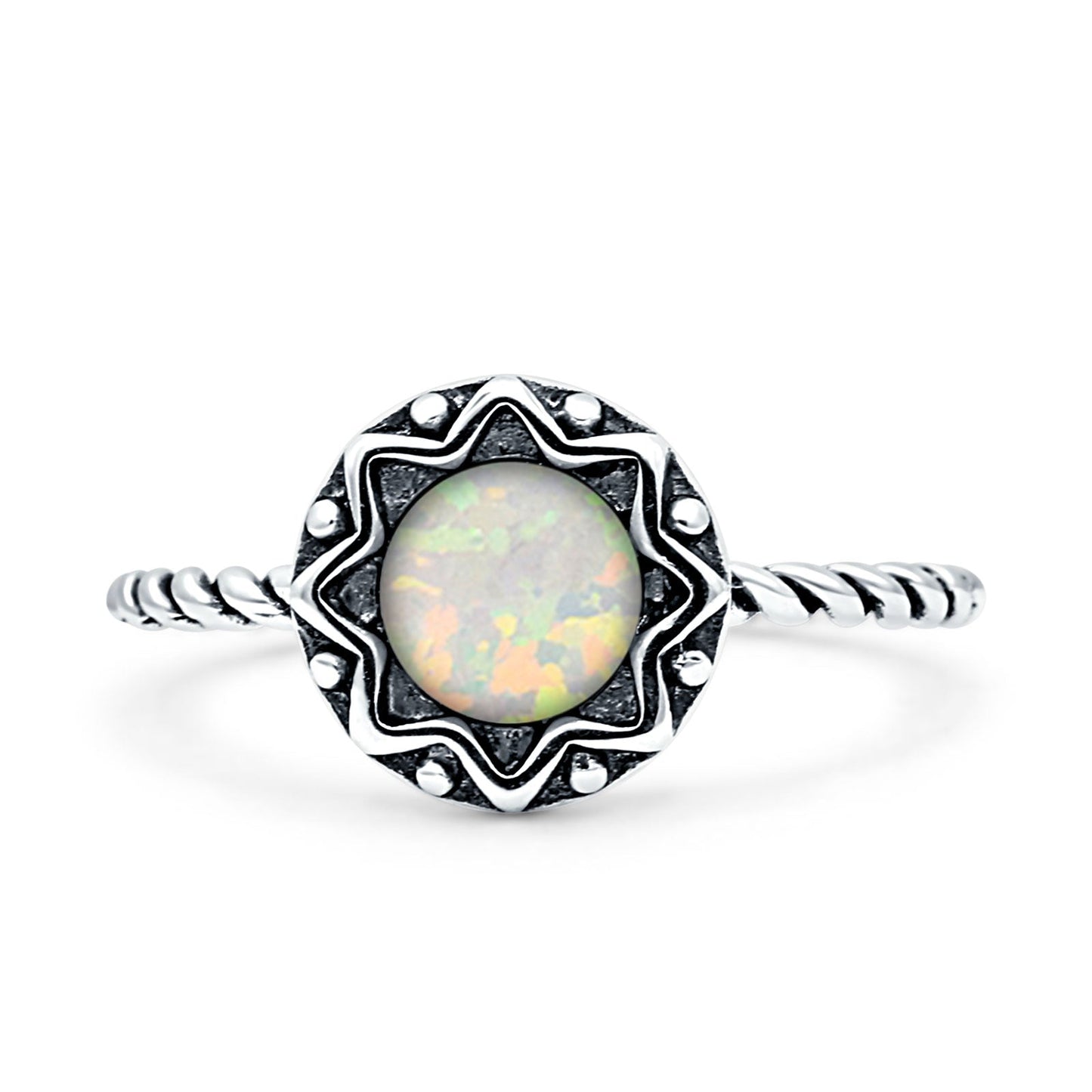 Floral Twisted Rope Ring