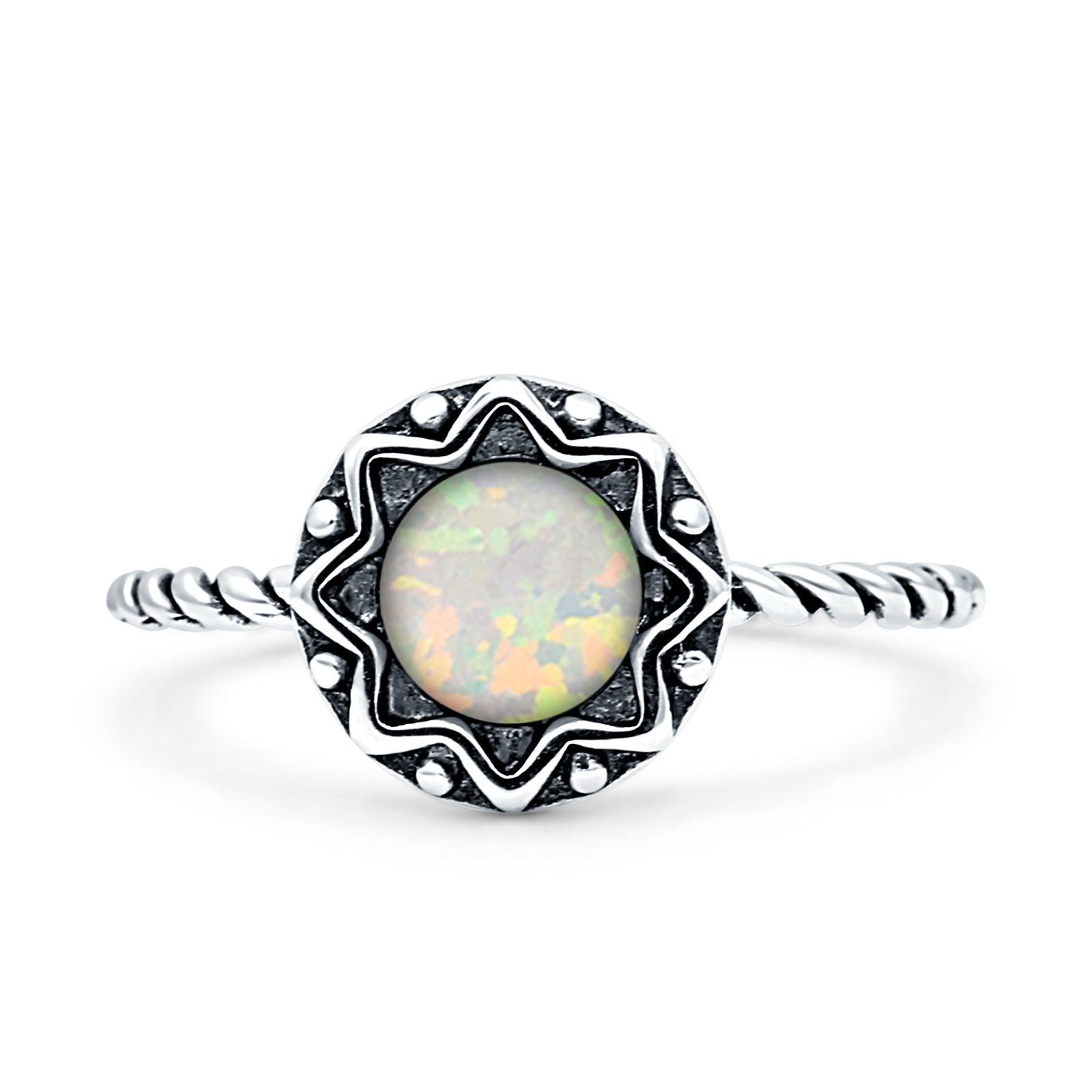 Floral Twisted Rope Ring