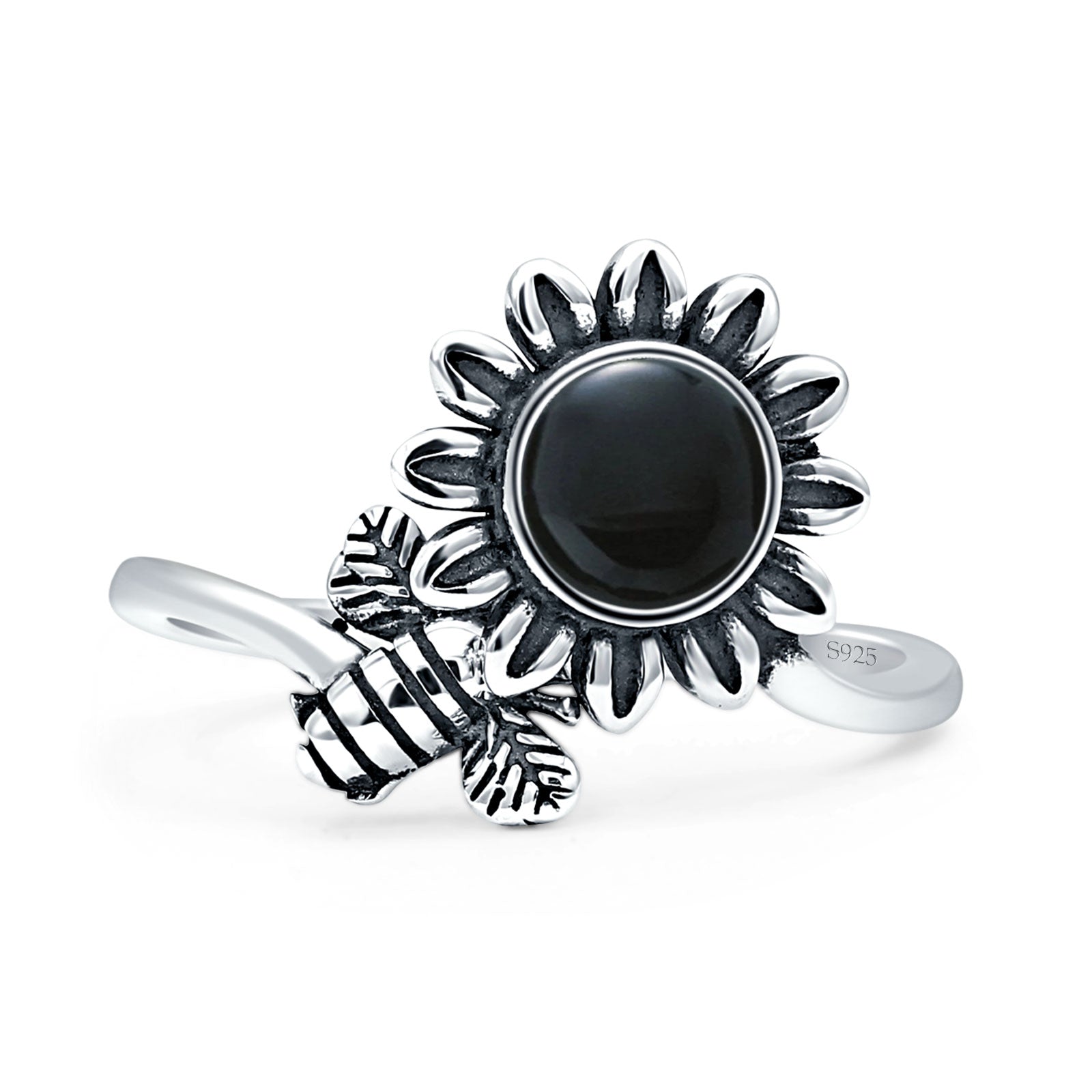 Flower & Bee Ring