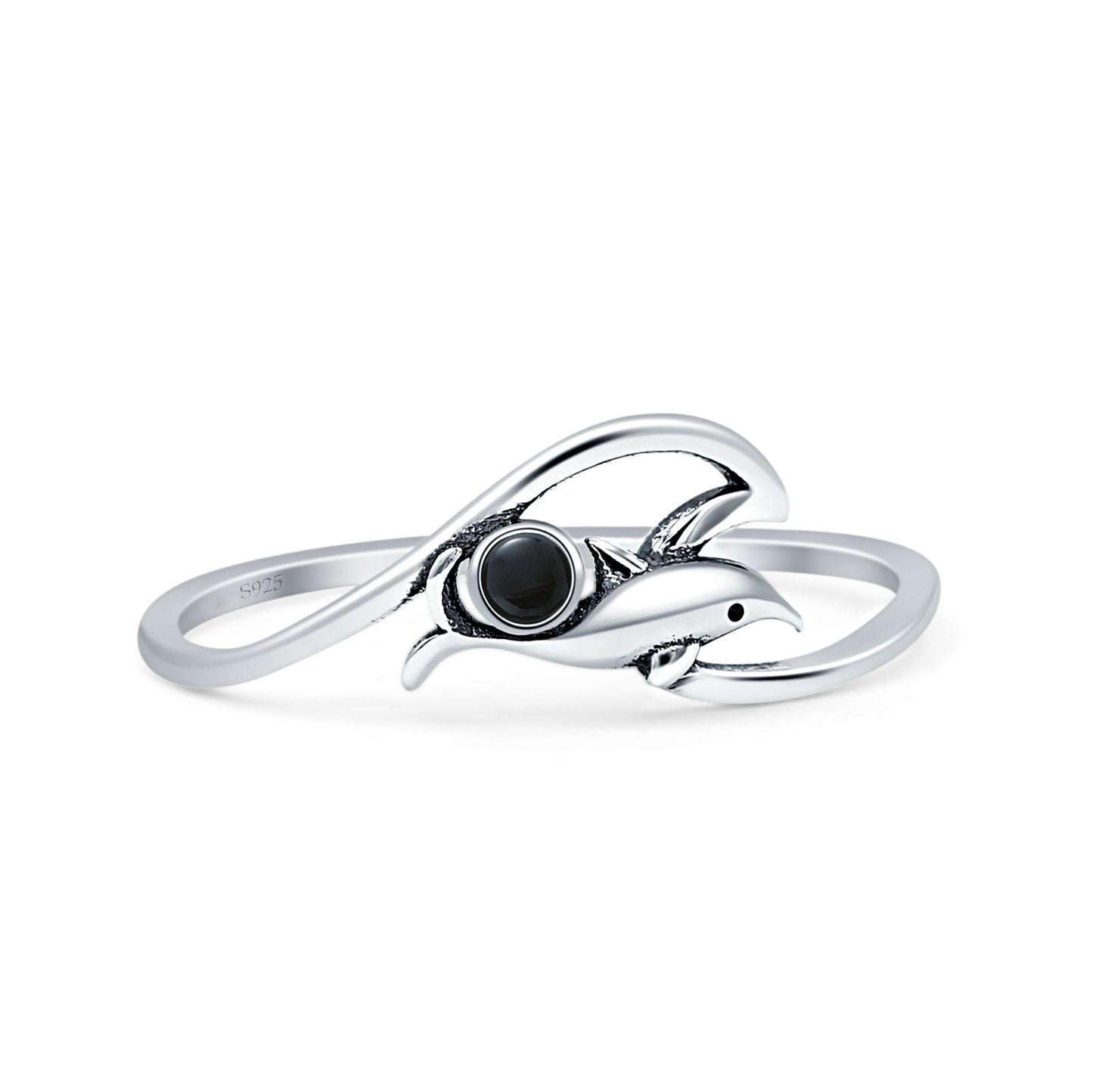Dolphin & Wave Ring