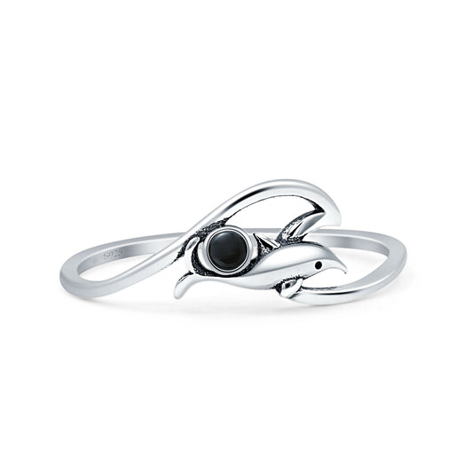 Dolphin & Wave Ring