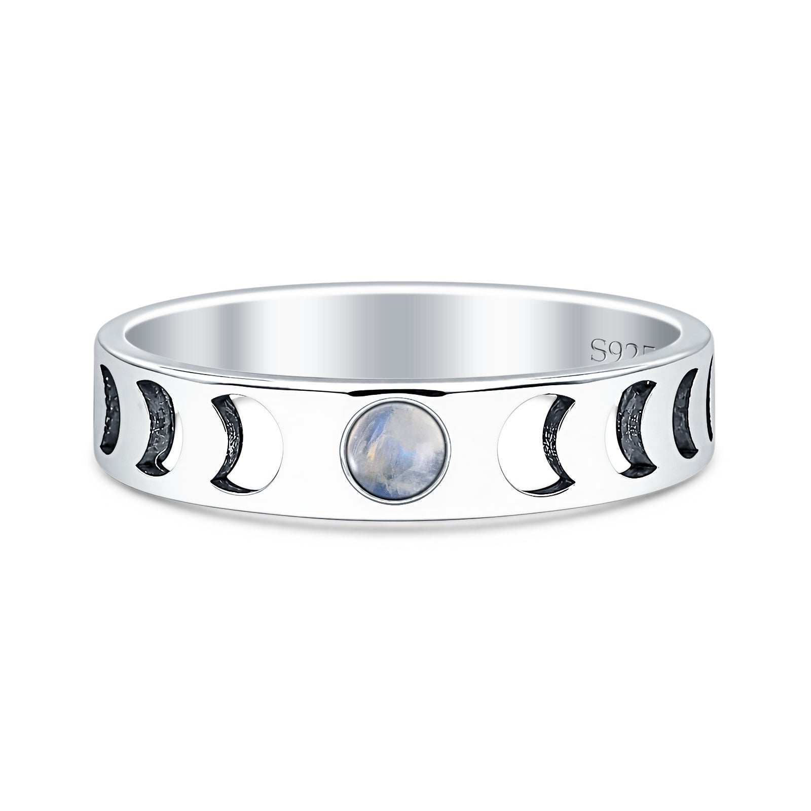 Moon Phases Band Ring