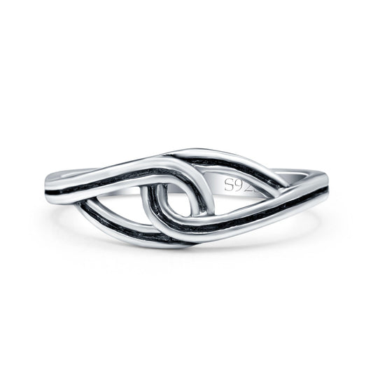 Infinity Celtic Ring Oxidized Band Thumb Ring (6mm)