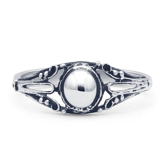 Oxidized Bali Ring