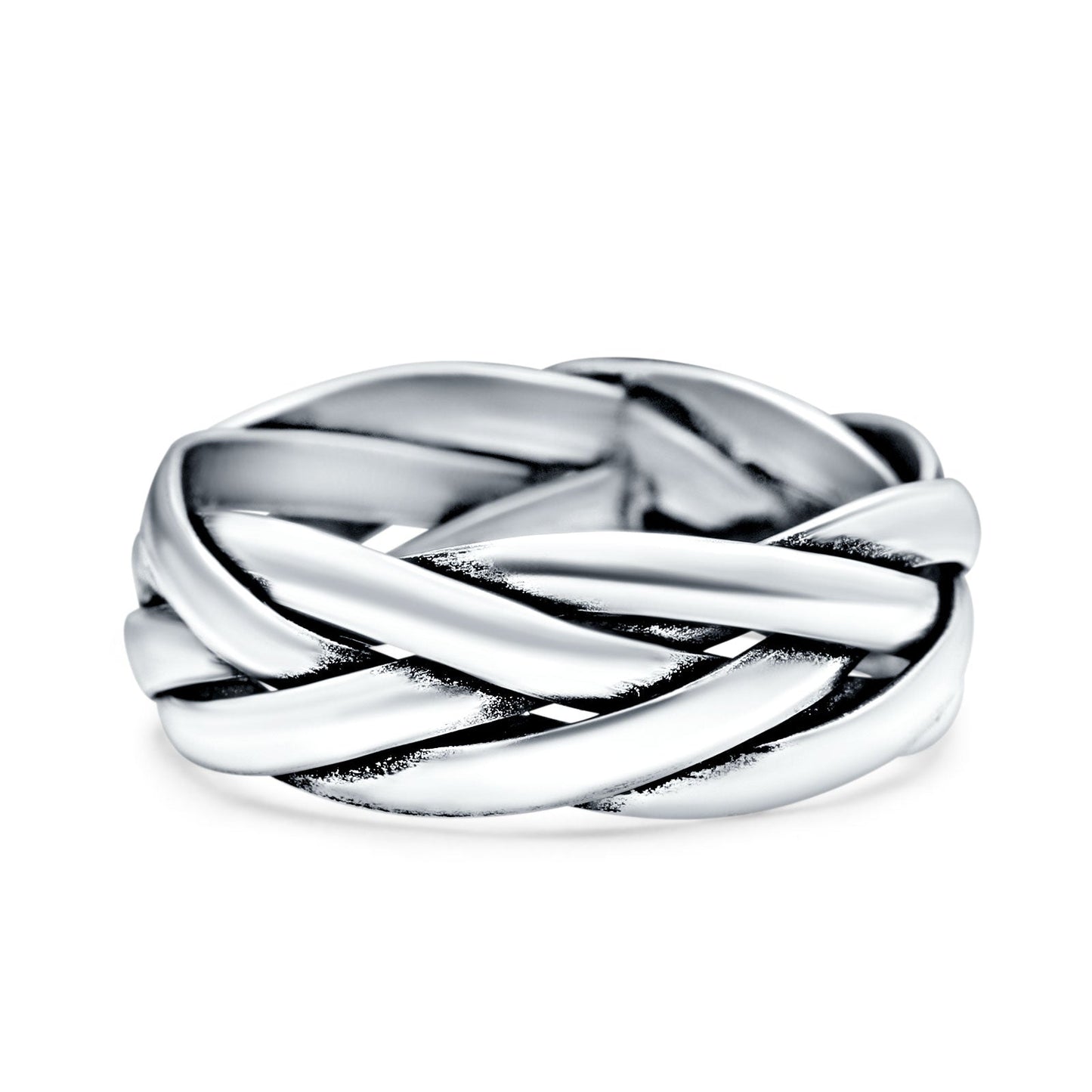 Celtic Oxidized Band Thumb Ring (6mm)