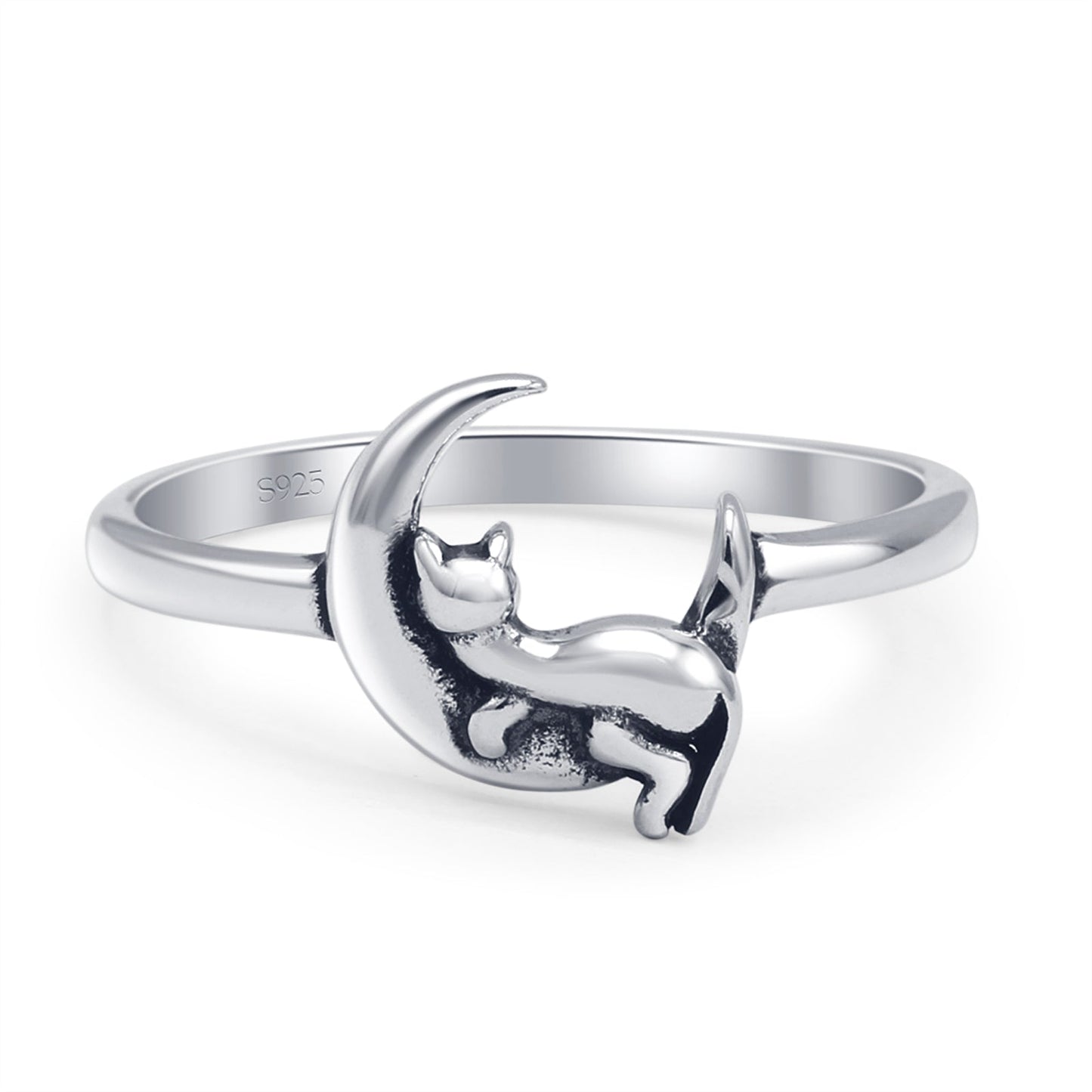 Moon & Cat Ring