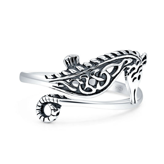 Celtic Seahorse Ring